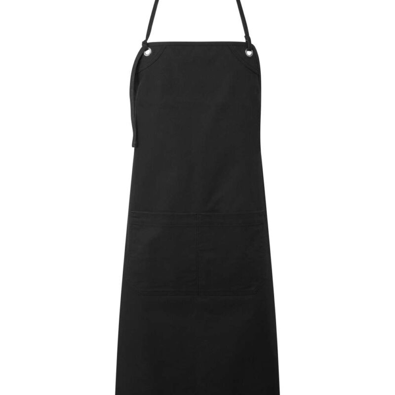 pr181-black-a1 Premier 'ARTISAN'S CHOICE' DOUBLE POCKET CANVAS APRON - Μαύρο