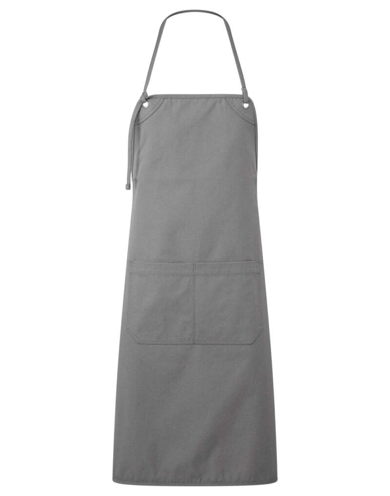 pr181-dark_grey-a1 Premier 'ARTISAN'S CHOICE' DOUBLE POCKET CANVAS APRON - Σκούρο Γκρι