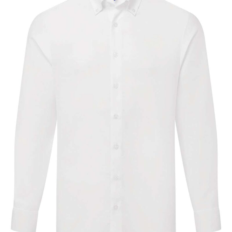 pr284-white-a1 Premier SUPREME’ OXFORD MEN’S LONG SLEEVE SHIRT - Λευκό