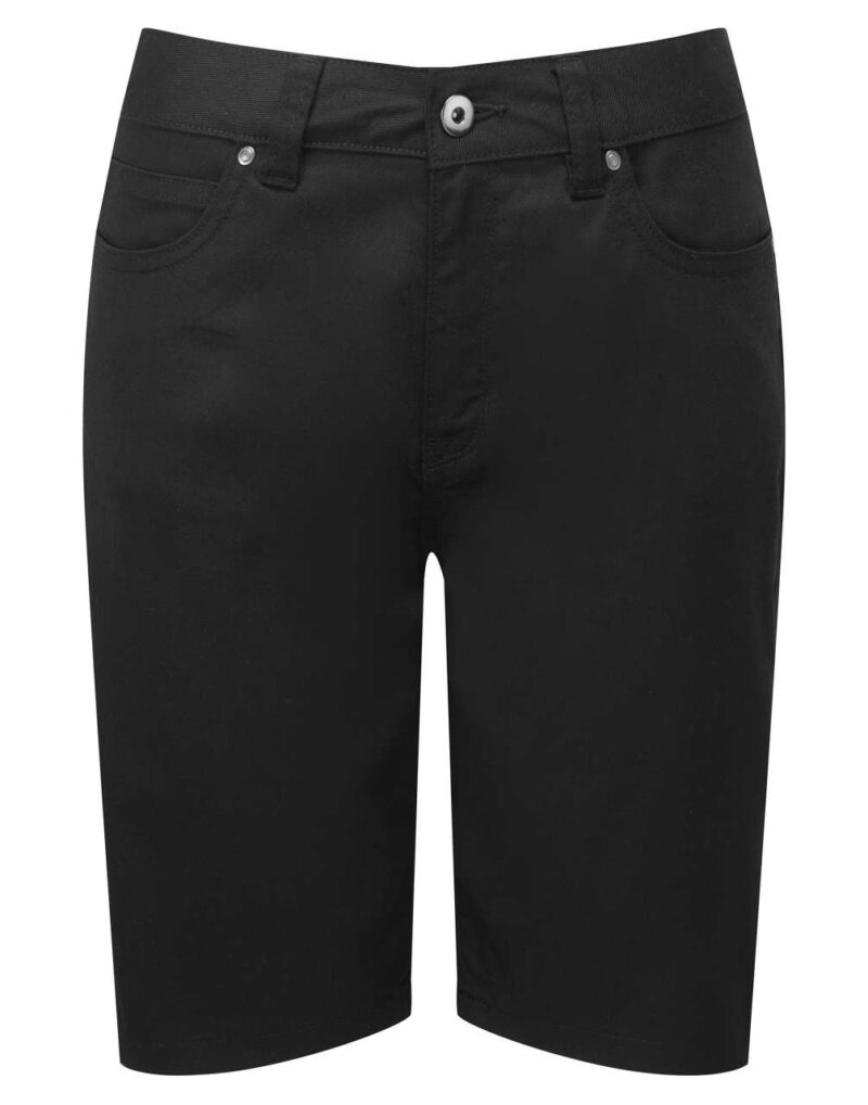 pr572-black-a1 Premier Γυναικεία PERFORMANCE CHINO SHORTS - Μαύρο