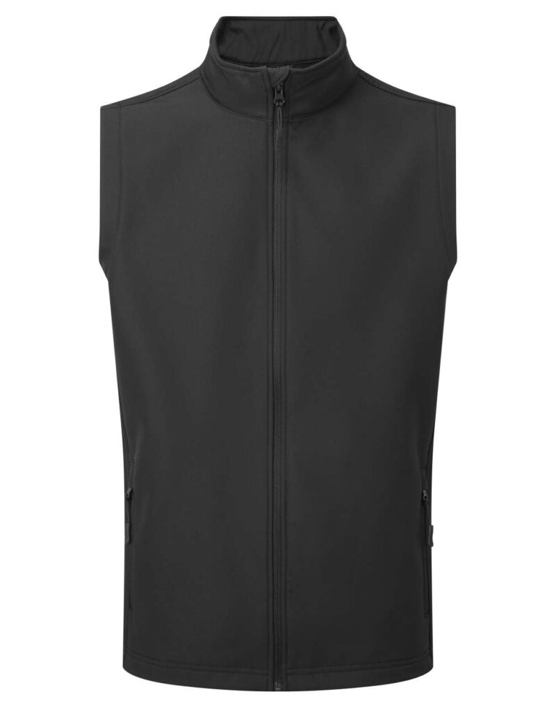 pr814-black-a1 Premier MEN’S WINDCHECKER® PRINTABLE & RECYCLED SOFTSHELL GILET - Μαύρο