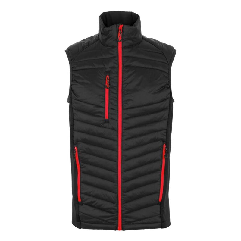 retra894-blackclassic_red-a1 Regatta NAVIGATE HYBRID BODYWARMER - Black/Orange Pop