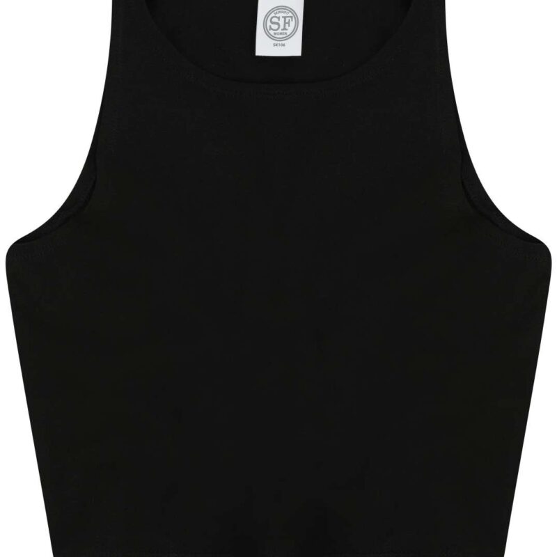 sfk106-black-a1 SF Clothing WOMEN CROPPED TOP - Μαύρο