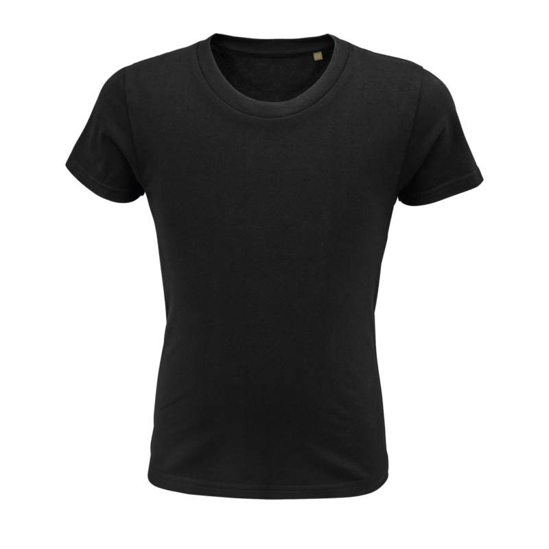 ROUND-NECK PIONEER - SOL'S T-SHIRT FITTED JERSEY KIDS - Βαθύ Μαύρο