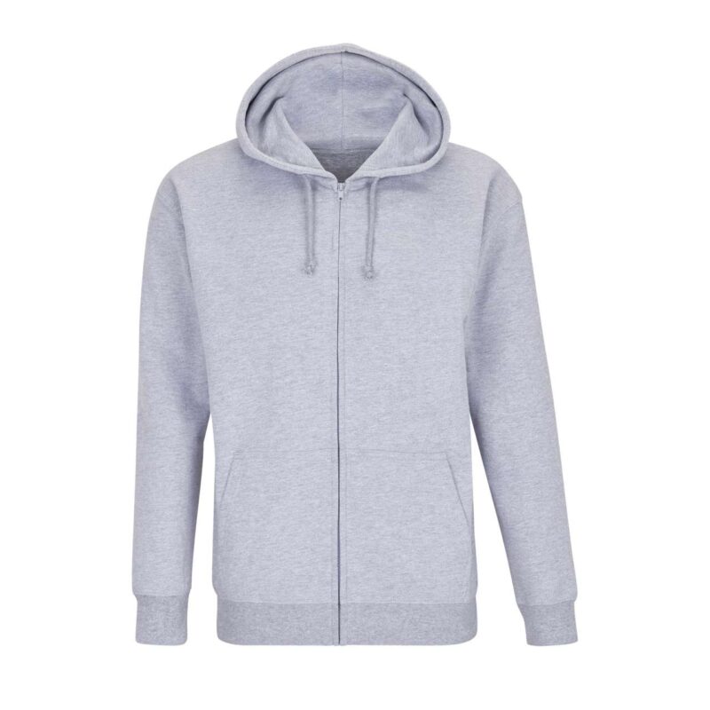 so03812-grey_melange-a1 SOL'S CARTER - UNISEX FULL-ZIP HOODIE - 73% Βαμβάκι/20% Ανακυκλωμένος Πολυεστέρας/7% Βισκόζη