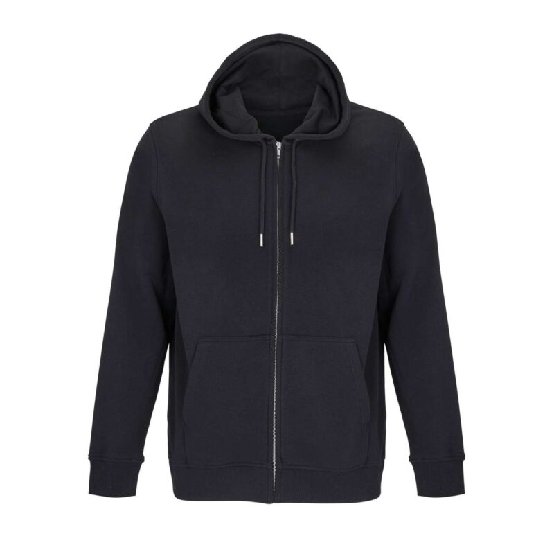 so04237-black-a1 SOL'S CALIPSO - UNISEX FULL-ZIP HOODIE - Μαύρο