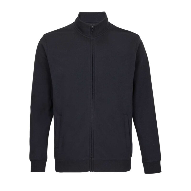 so04240-black-a1 SOL'S COOPER - UNISEX FULL-ZIP SWEATSHIRT - Μαύρο