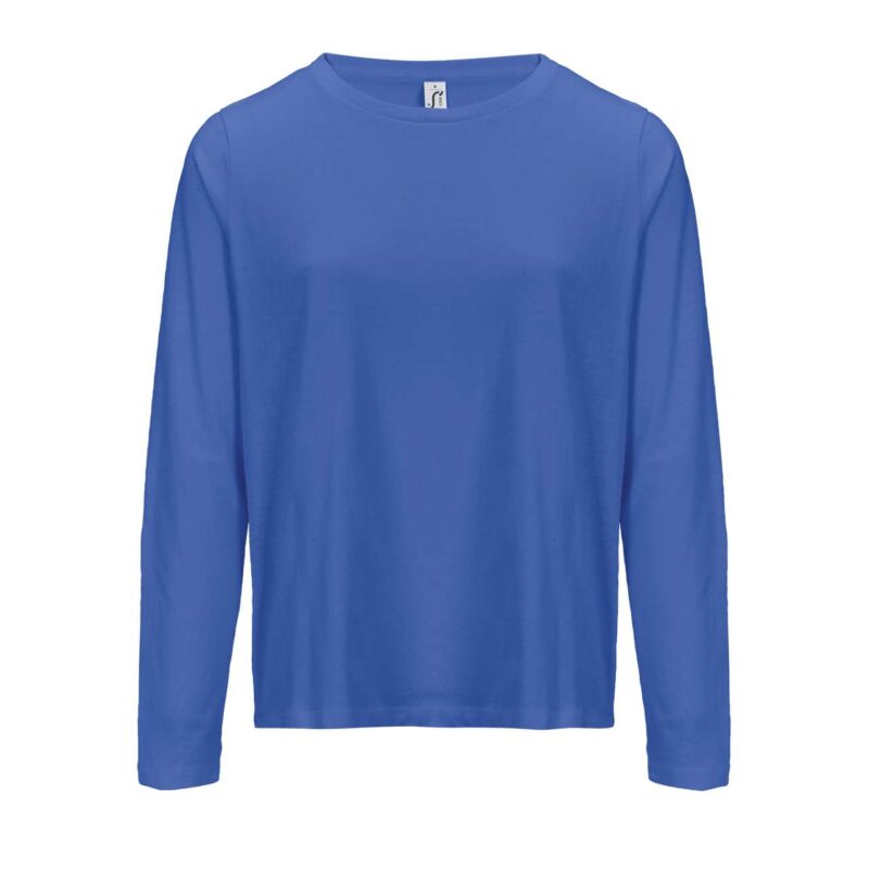 so04443-royal_blue-a1 SOL'S T-SHIRT WOMEN - ROUND LONG SLEEVE WITH NECK MONARCH - Βασιλικό μπλε