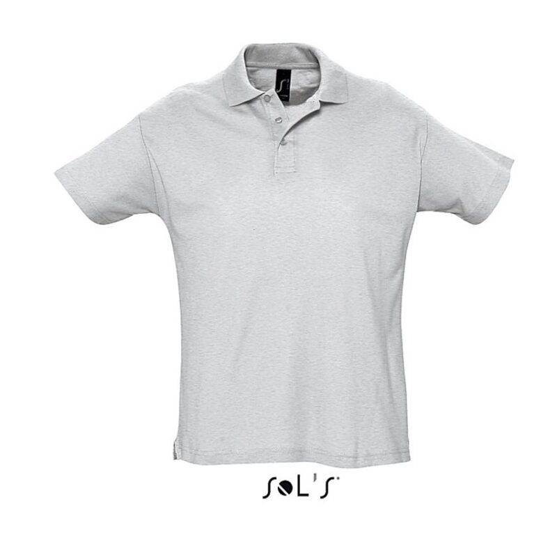 so11342-ash-a SUMMER SHIRT II - SOL'S MEN POLO - 98% Βαμβάκι/2% Βισκόζη