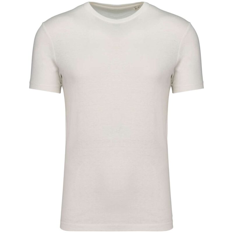 sp325-ivory-a1 Spasso ECO-FRIENDLY UNISEX ORGANIC COTTON AND LINEN T-SHIRT - Ivory