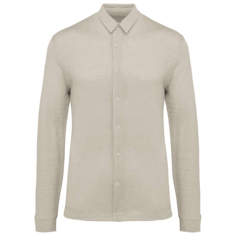 sp518-linen_sand-a1 Spasso MEN'S LINEN SHIRT - Linen Sand