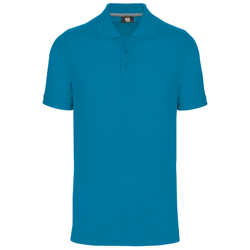 wk274-tropical_blue-a1 Designed To Work κοντομάνικο μπλουζάκι πόλο" or "Ανδρική κοντομάνικη μπλούζα πόλο". Let's assume the instruction "Protected terms to keep exactly after placeholders are restored: SHORT-SLEEVED, SHIRT, POLO, MEN" is the *most specific* and therefore overrides the general "Translate to natural - Τροπικό Μπλε