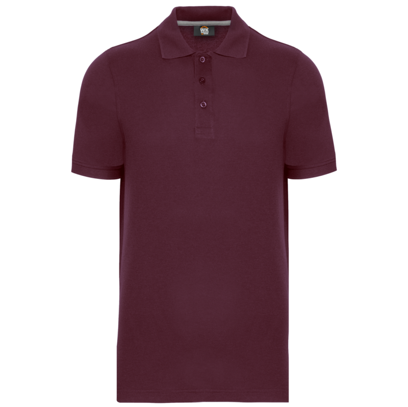 wk274-wine-a1 Designed To Work κοντομάνικο μπλουζάκι πόλο" or "Ανδρική κοντομάνικη μπλούζα πόλο". Let's assume the instruction "Protected terms to keep exactly after placeholders are restored: SHORT-SLEEVED, SHIRT, POLO, MEN" is the *most specific* and therefore overrides the general "Translate to natural - Κρασί