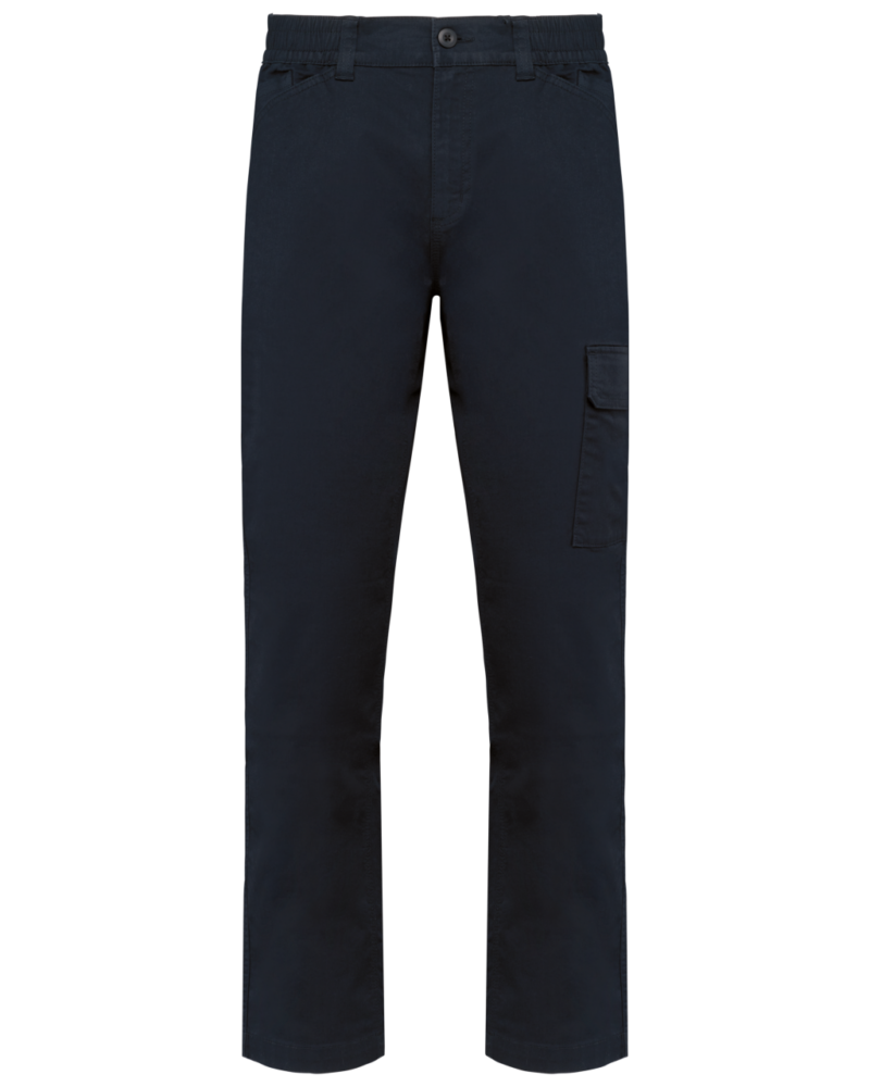 wk709-navy-a1 Designed To Work UNISEX COTTON STRETCH TROUSERS - Μπλε μαρίν