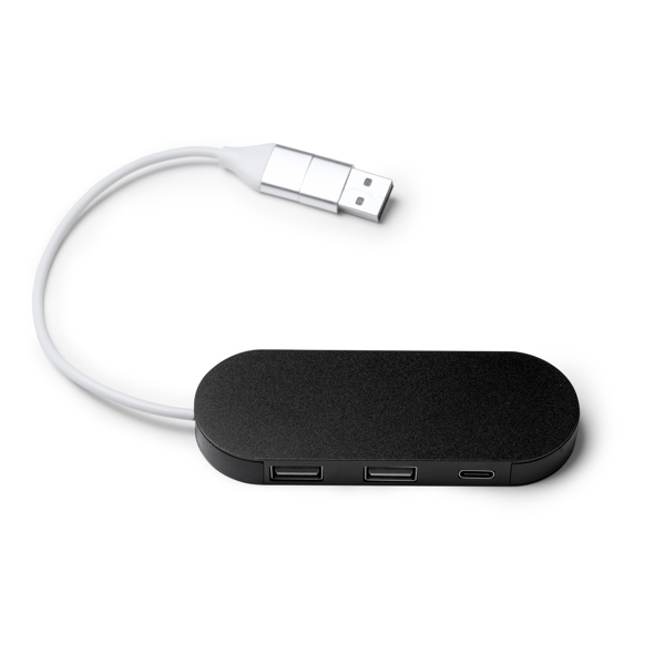1202_02_2_1 Θύρα USB με σώμα DORIAN - Μαύρο