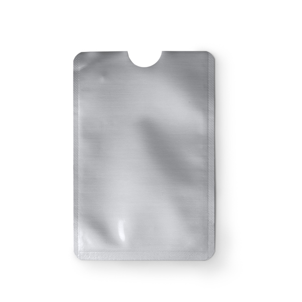 1374_251_2_1 Φάκελος καρτών RFID με τελείωμα αλουμινίου TRAVIS - Ασημί