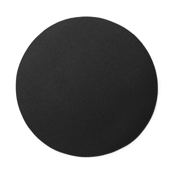 Στρογγυλό mouse pad, με μαλακή πολυεστερική επιφάνεια YUBA - Μαύρο