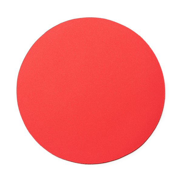 2997_60_2_1 Στρογγυλό mouse pad, με μαλακή πολυεστερική επιφάνεια YUBA - Κokkino