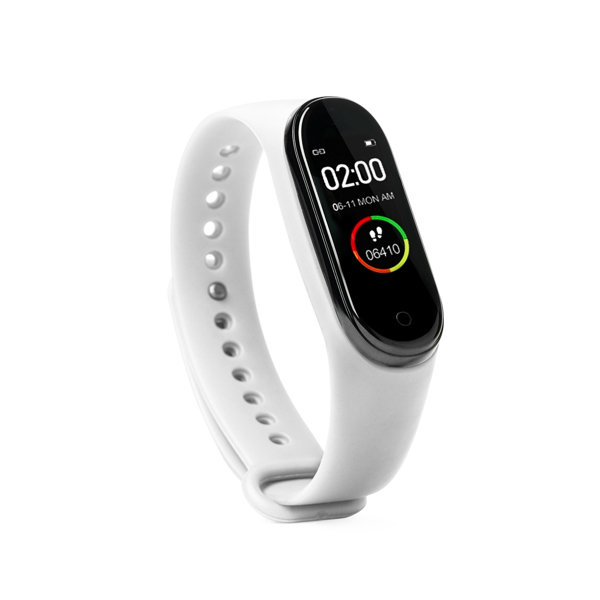 3401_01_2_1 Smartwatch με λειτουργίες καταγραφής δραστηριοτήτων DRACO - Λευκό