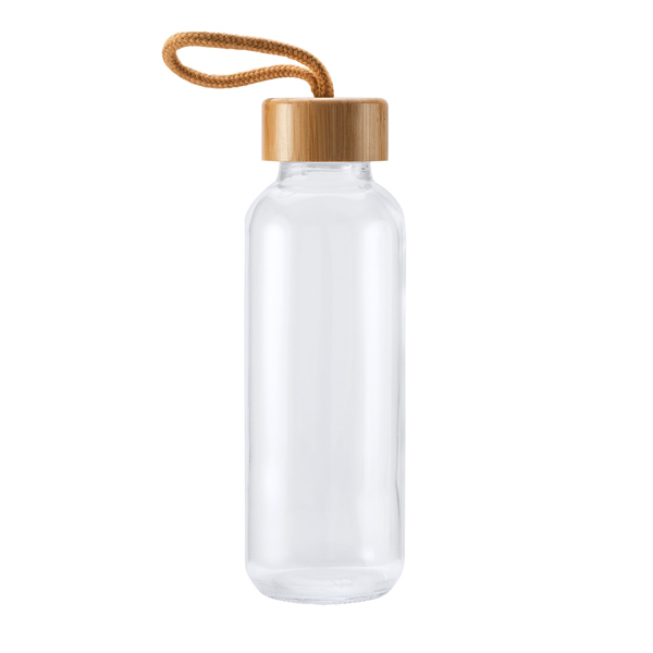 Γυάλινη φιάλη 450 ml με ξεχωριστό πώμα TRILBY - Φυσικό