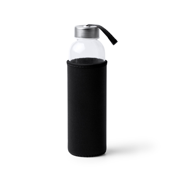 Γυάλινη φιάλη χωρητικότητας 500 ml και περίβλημα CAMU - Μαύρο