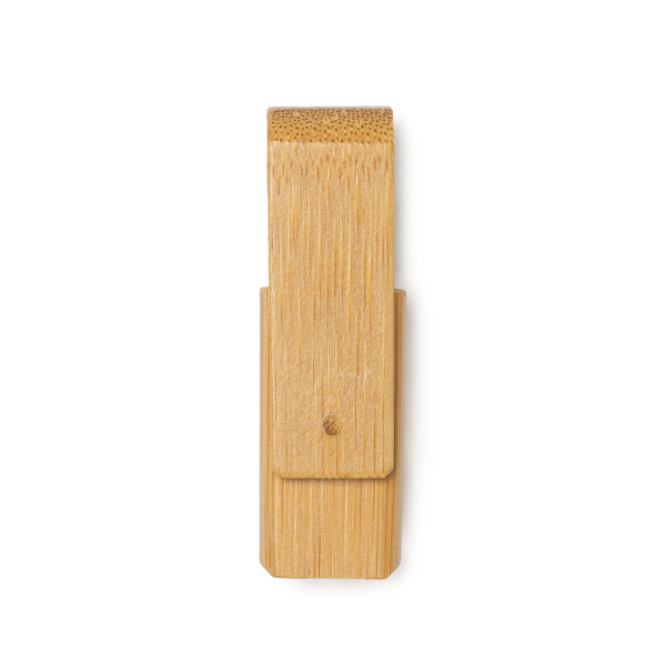 4189_999_2_1 Μνήμη USB με σώμα και περιστρεφόμενο κλιπ PERCY - Μπαμπού