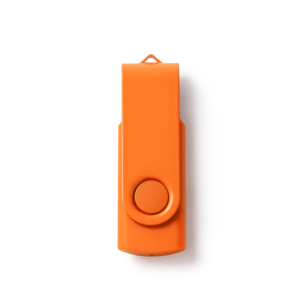 4192_31_2_1 Στικάκι USB με κύρια κατασκευή RIOT - Πορτοκαλί