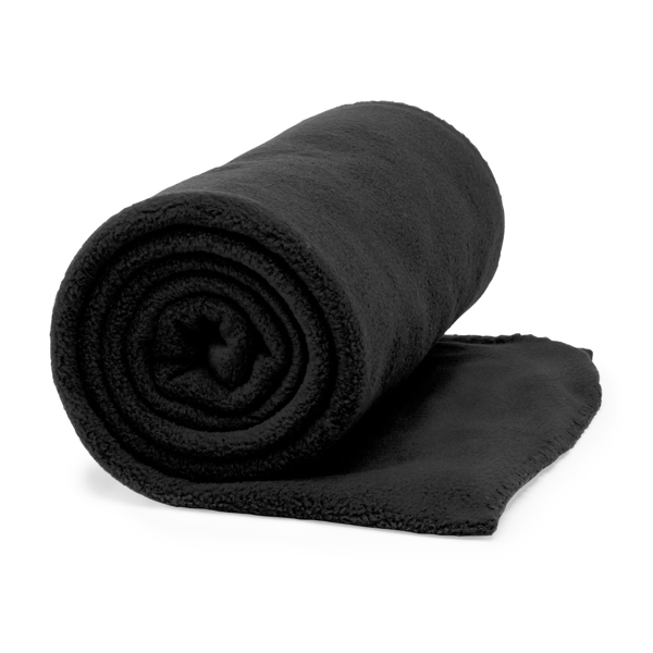 5621_02_2_1 Κουβέρτα fleece με επεξεργασία κατά της δημιουργίας LAMBERT - Μαύρο