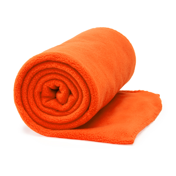 5621_31_2_1 Κουβέρτα fleece με επεξεργασία κατά της δημιουργίας LAMBERT - Πορτοκαλί