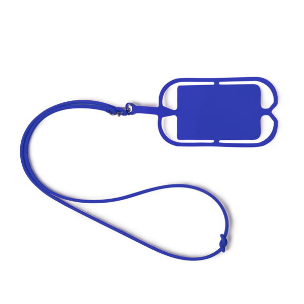 Κορδόνι λαιμού σιλικόνης με θήκη για κινητά DALVIK - Βασιλικό μπλε