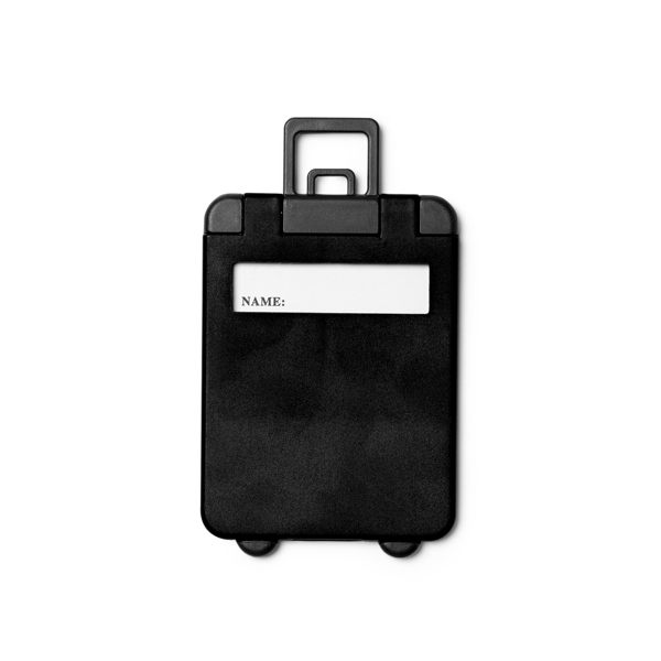 8204_02_2_1 Ετικέτα βαλίτσας σε σχήμα καροτσιού CHARTER - Μαύρο