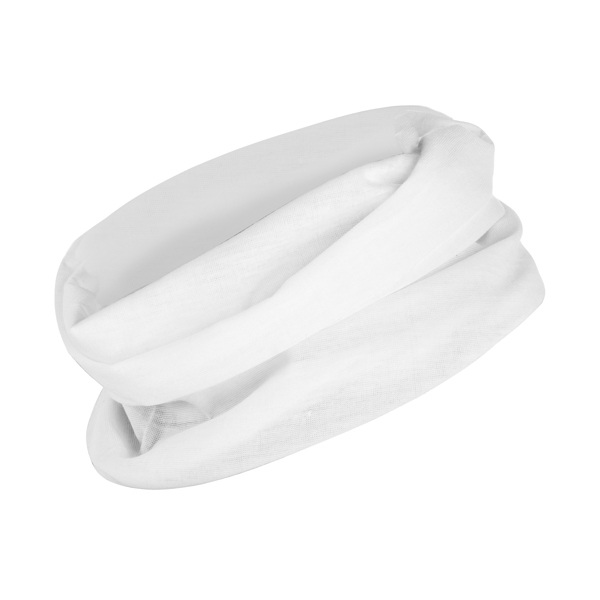 9004_01_2_1 Πολυχρηστικό neckwarmer σε ίσια γραμμή & σωληνωτό NANUK - Λευκό