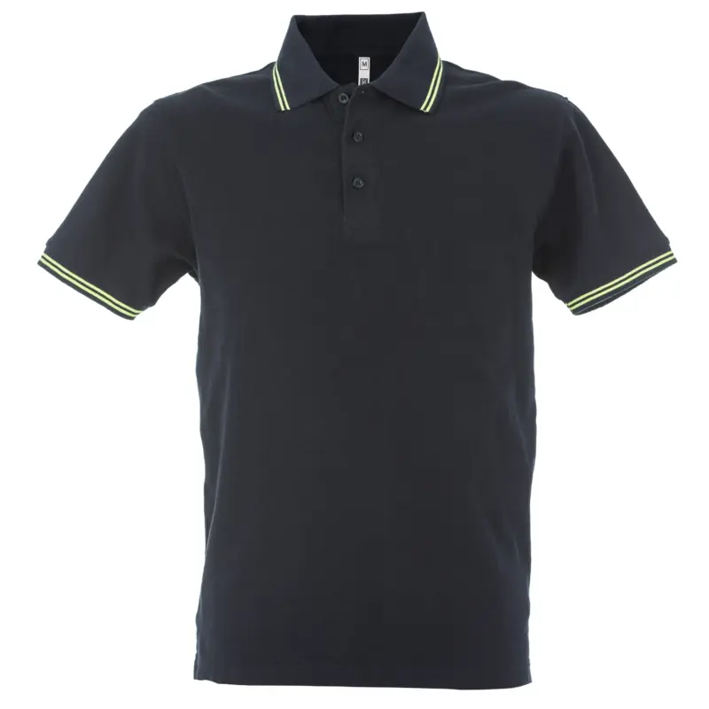 992902_resized Polo Paris Man - Μπλε Σκούρο/Κίτρινο