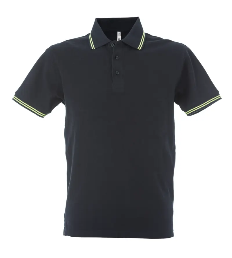 992902_resized Polo Paris Man - Μπλε Σκούρο/Κίτρινο