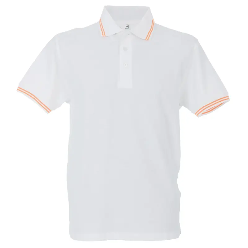 992904_resized Polo Paris Man - Λευκο/Πορτοκαλι