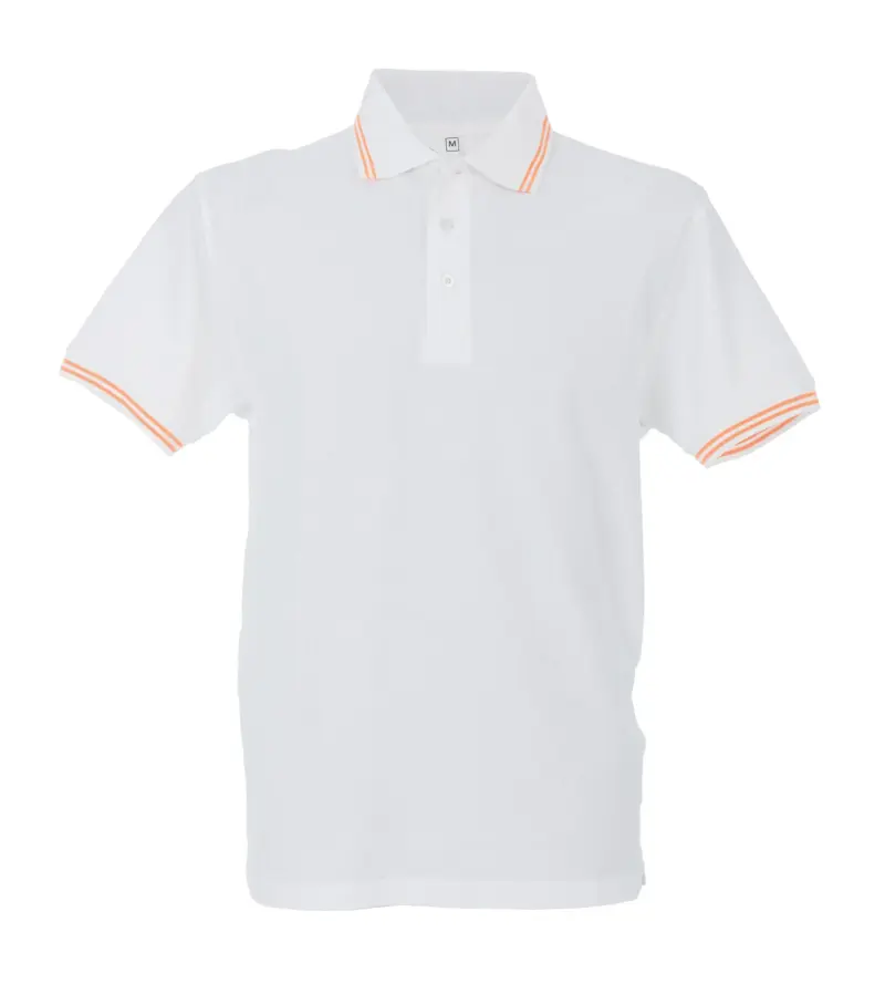 992904_resized Polo Paris Man - Λευκο/Πορτοκαλι