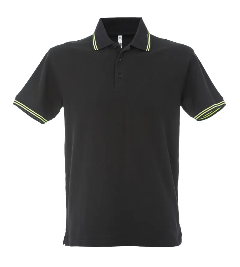 992908_resized Polo Paris Man - Μαυρο/Κιτρινο