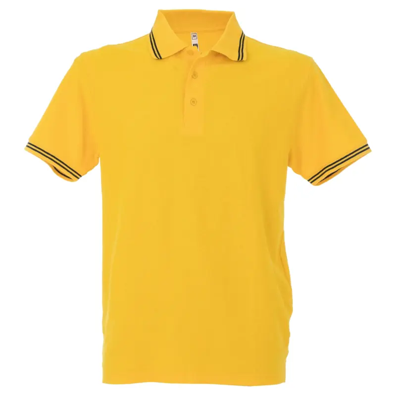 992911_resized Polo Paris Man - Κιτρινο/Σκουρο Μπλε