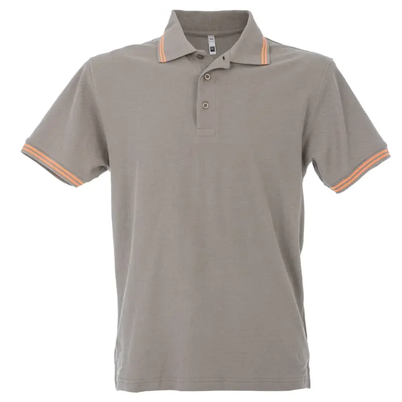 992915_resized Polo Paris Man - Ανοιχτο Γκρι/Πορτοκαλι