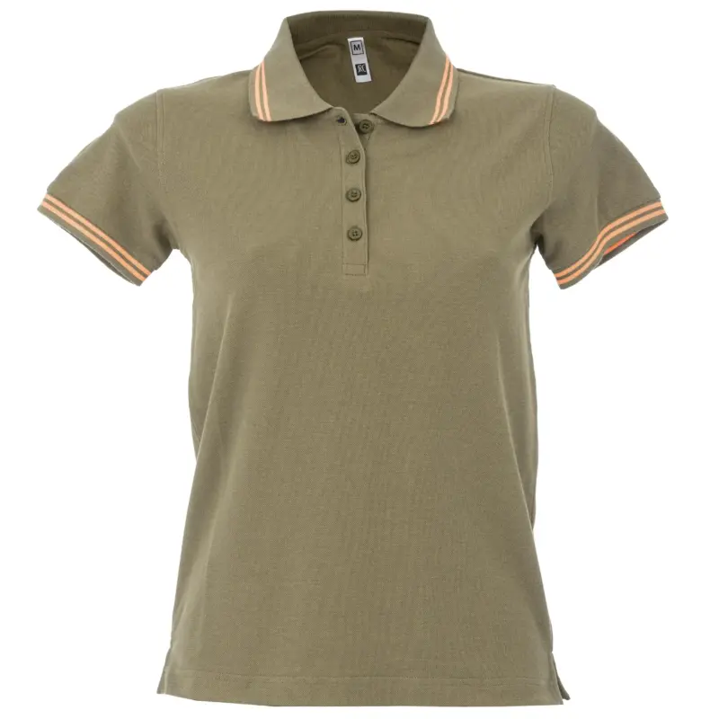 992927_resized Polo Paris Lady - Πρασινο Στρατου/Πορτοκαλι