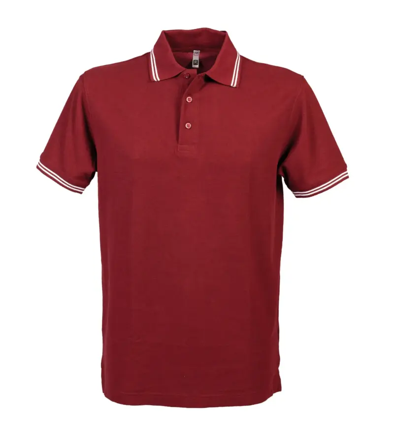 992994_resized Polo Paris Man - Μπορντο/Λευκο