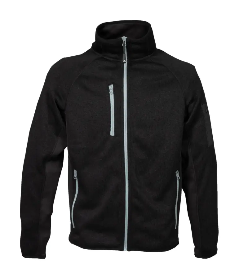 Knitted fleece Monviso Man - Μαύρο