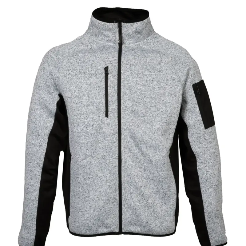 Knitted fleece Monviso Man - Ανοιχτό Γκρι