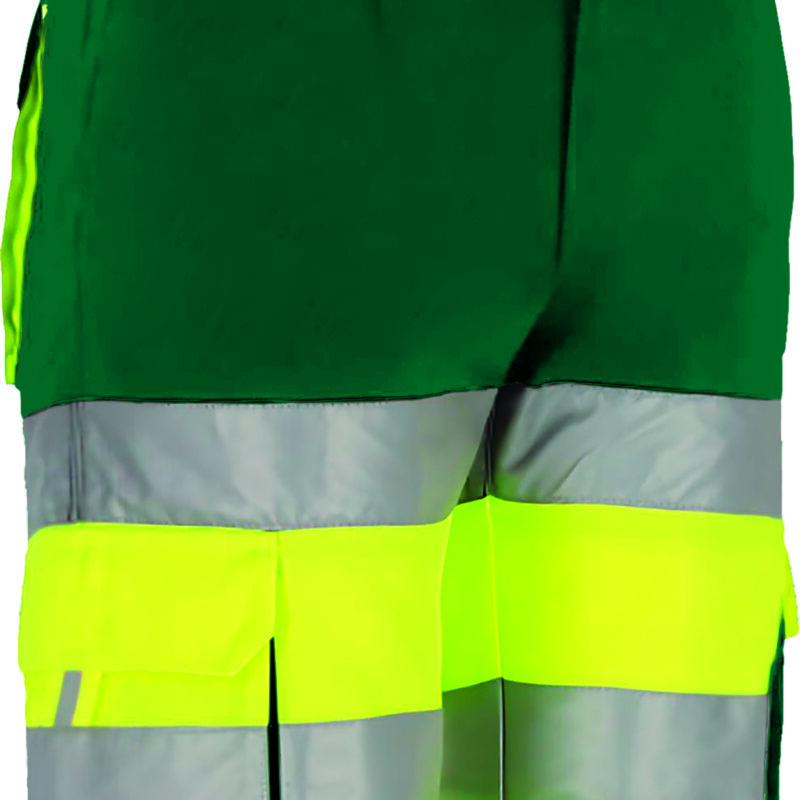 BEVABRAAB Υψηλής ορατότητας Bermuda Shorts BRANDON - Fluo Κίτρινο-Πράσινο Μπουκαλί