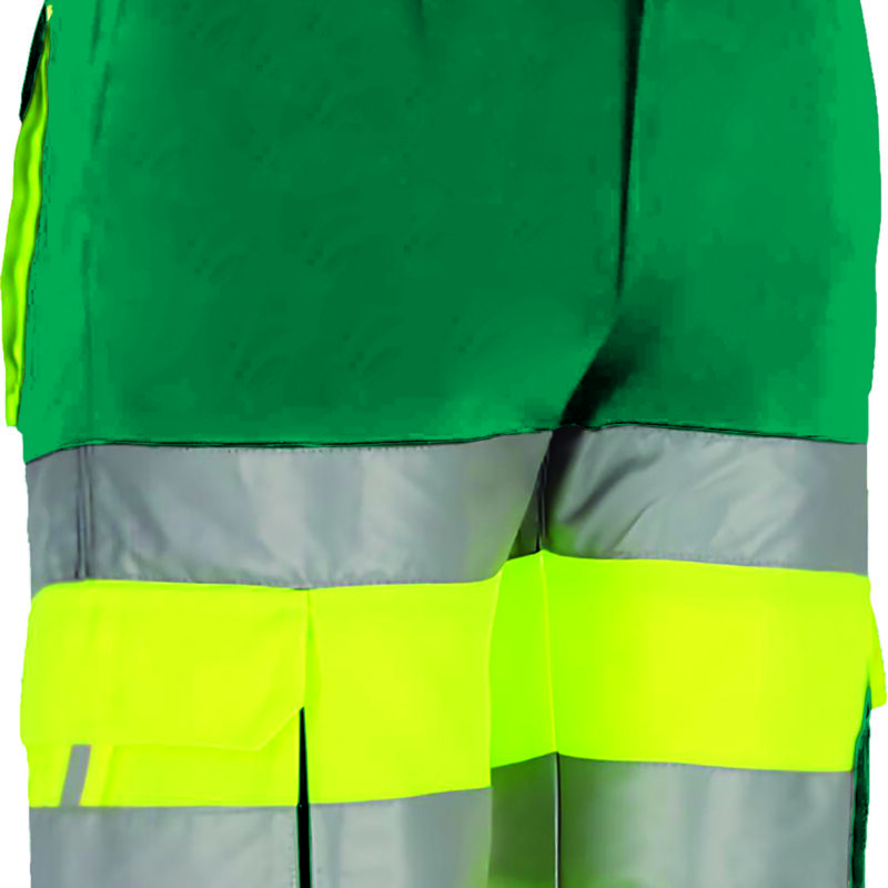 BEVABRAAE Υψηλής ορατότητας Bermuda Shorts BRANDON - Fluo Κίτρινο-Amazon Πράσινο