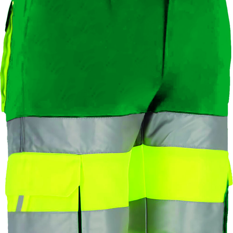 BEVABRAAV Υψηλής ορατότητας Bermuda Shorts BRANDON - Fluo Κίτρινο-Kelly Πράσινο