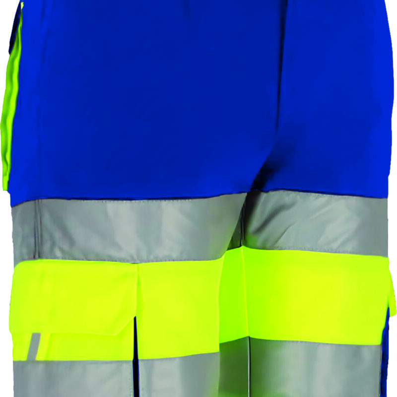 BEVABRAAZ Υψηλής ορατότητας Bermuda Shorts BRANDON - Fluo Κίτρινο-Bluish Μπλε