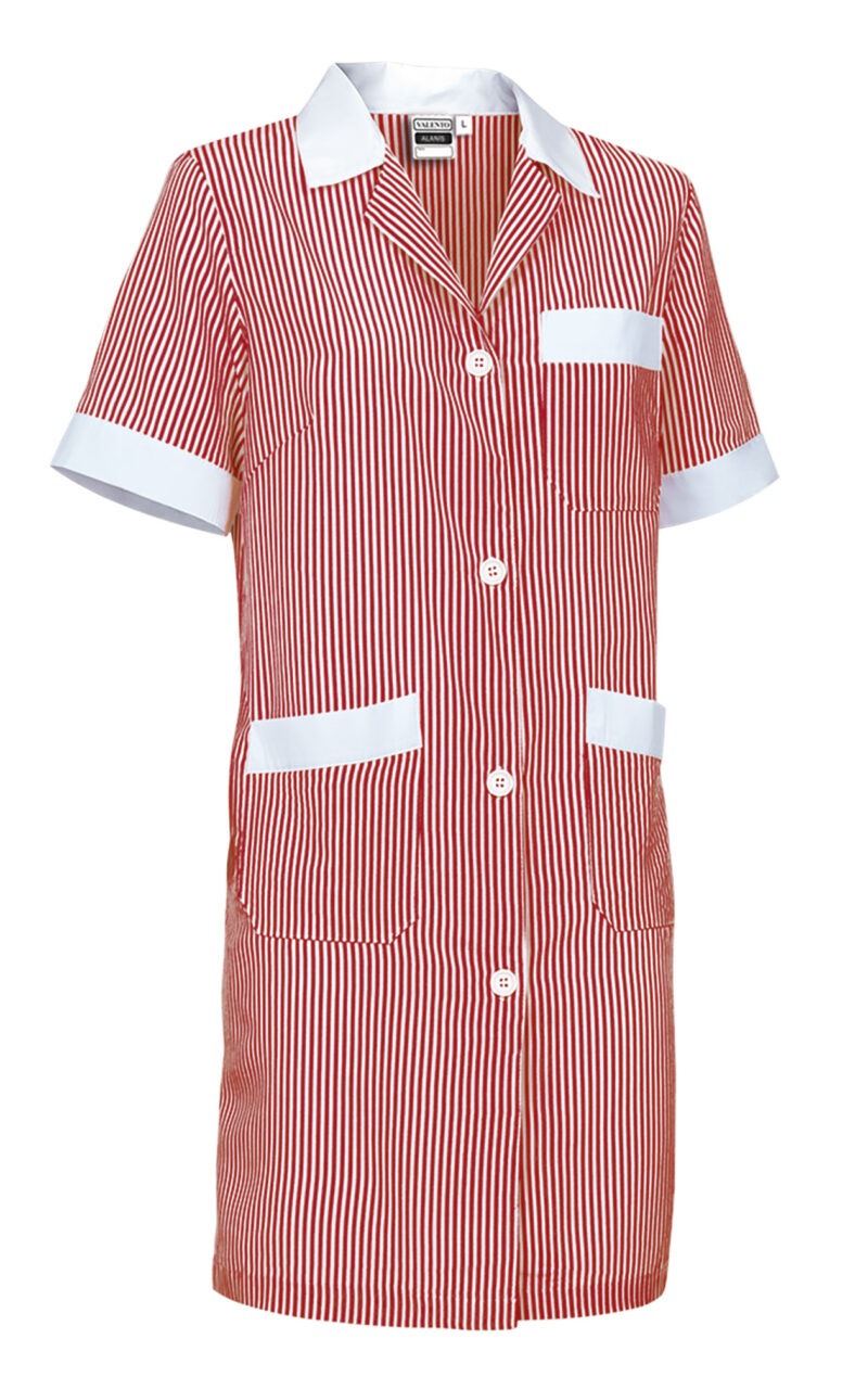 BTVAALABR Γυναικείο Lab Coat ALANIS - Λευκό-Lotto Κόκκινο