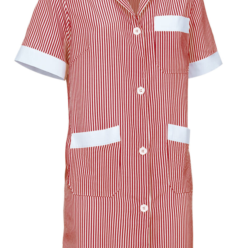 BTVAALABR Γυναικείο Lab Coat ALANIS - Λευκό-Lotto Κόκκινο