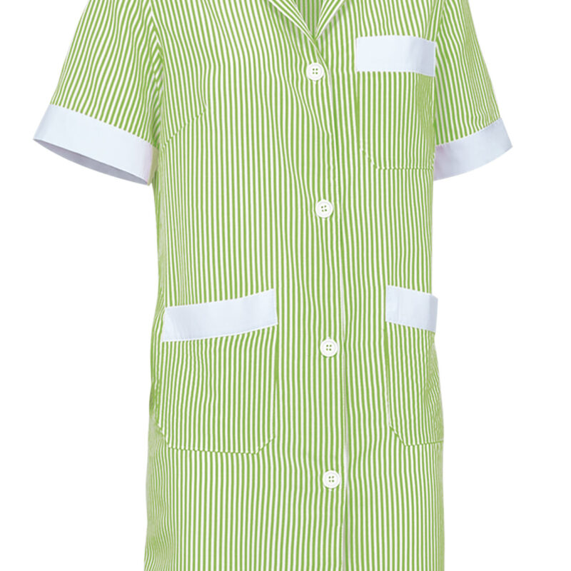 Γυναικείο Lab Coat ALANIS - Λευκό-Μήλο Πράσινο